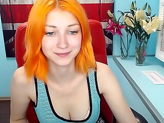 cute orange haired dutch teen cam act - part 1