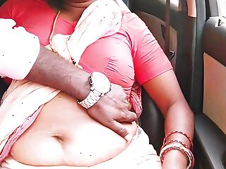Telugu maid car sex in forest road, telugu hurtful talks.