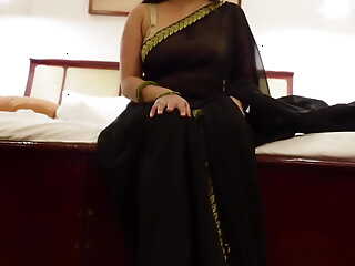 Indian sexy bhabhi ki chudai with beautiful indian black saree